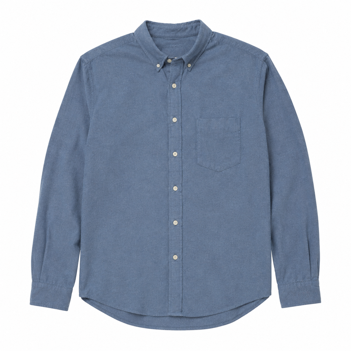 Harborline Brushed Oxford Shirt — Slate Blue