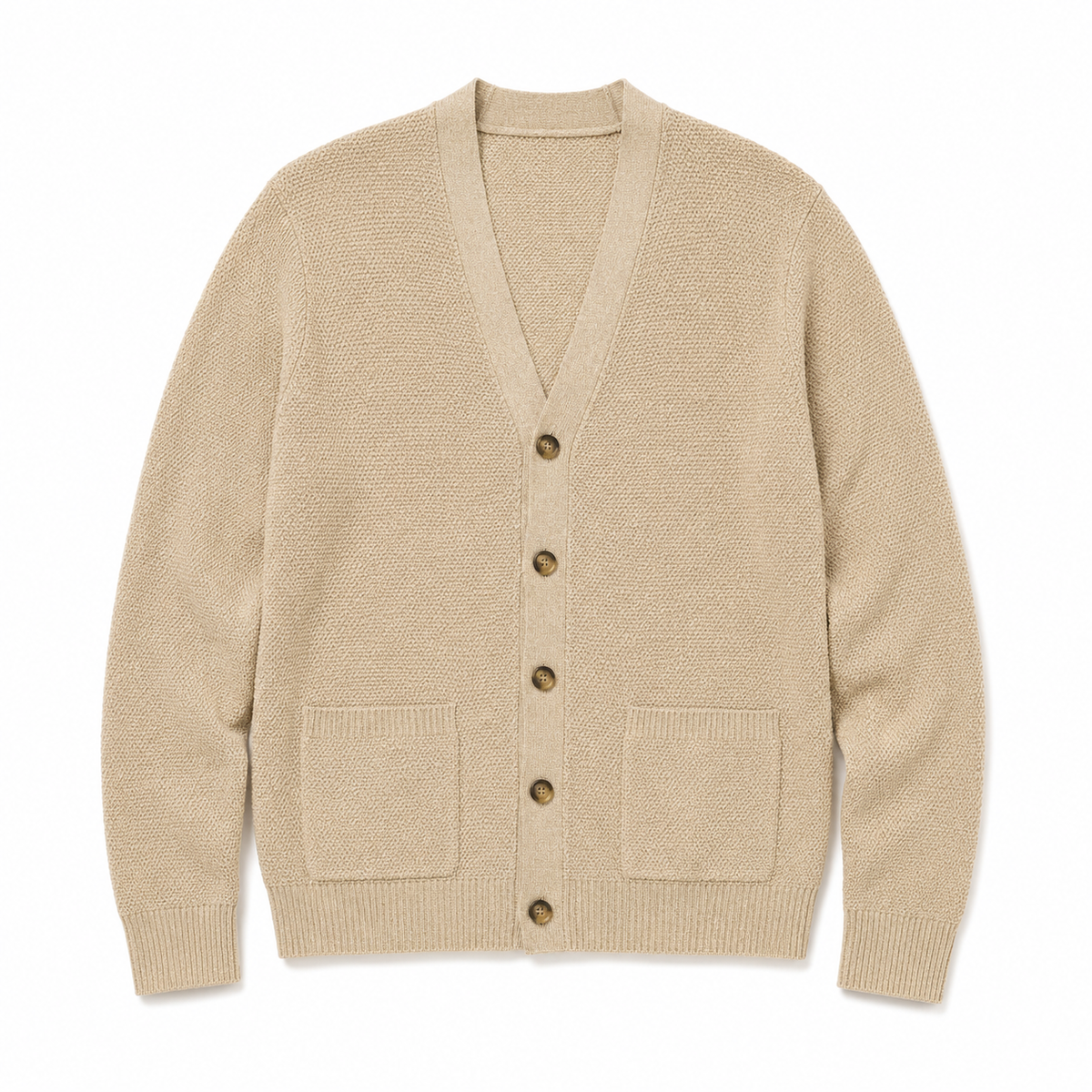Tideway Textured Cardigan — Warm Sand