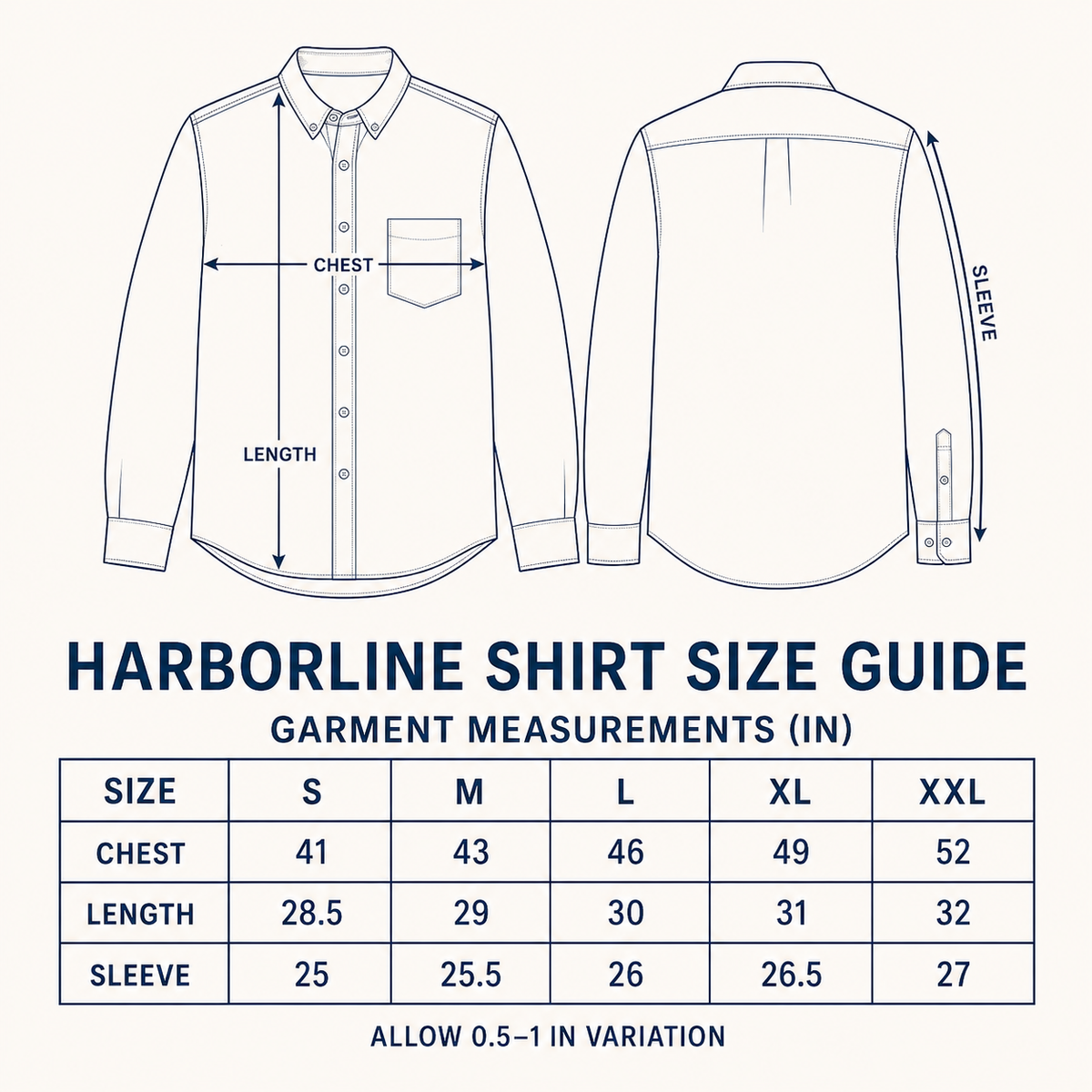 Harborline Brushed Oxford Shirt — Slate Blue