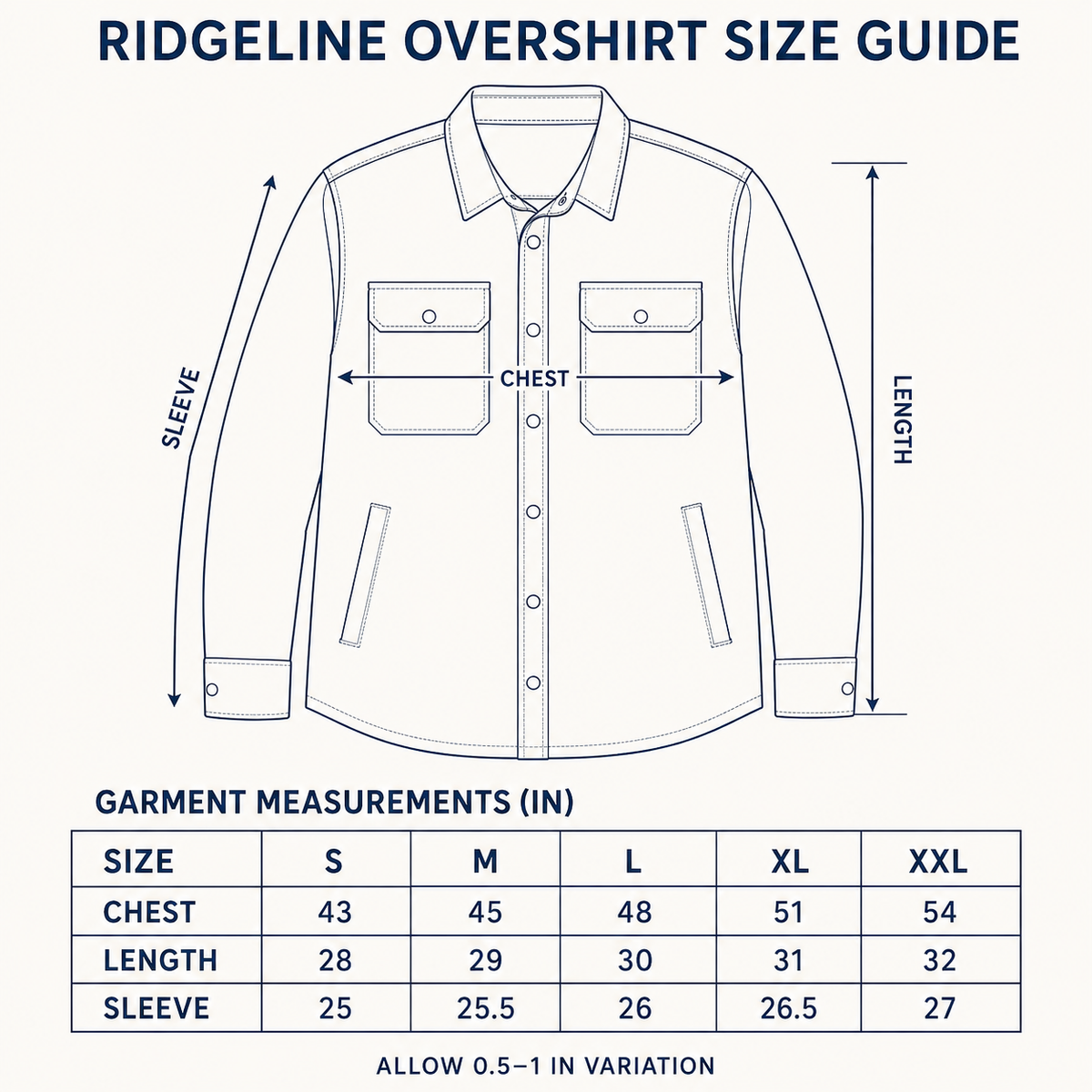 Ridgeline Canvas Overshirt — Tobacco Brown