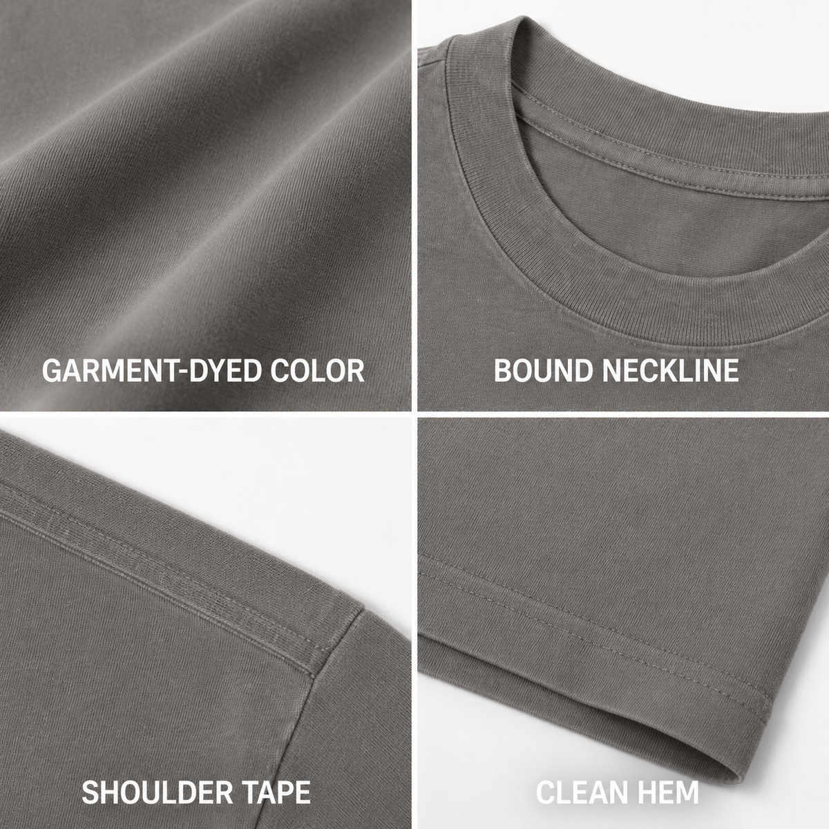 Driftmark Garment-Dyed Tee — Mineral Gray